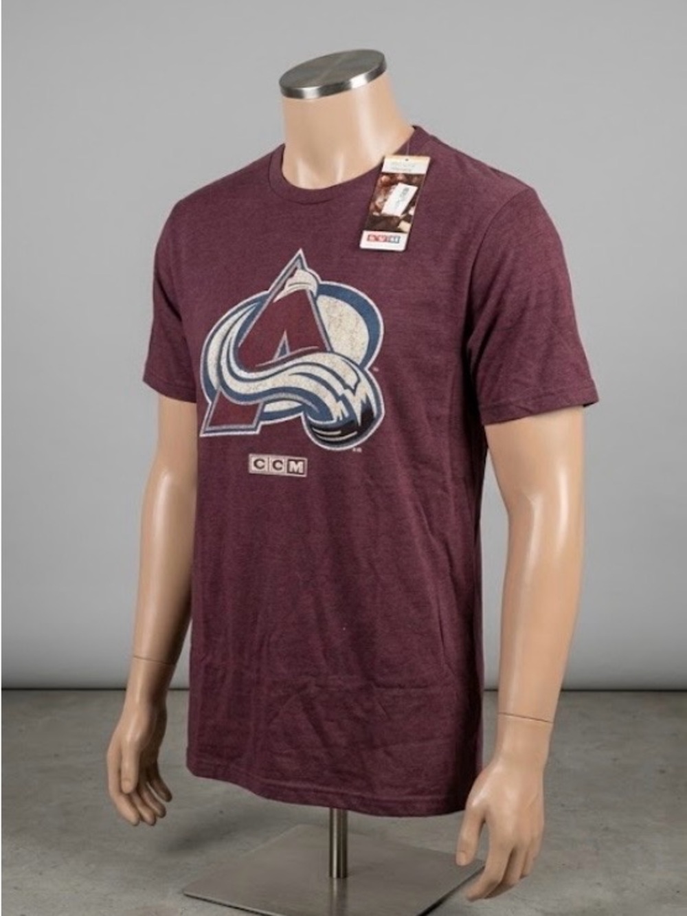 CCM Men's Maroon Colorado Avalanche Logo Tee DUCHENE